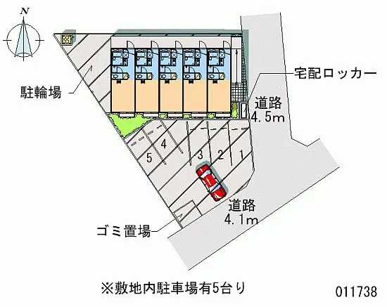 ★手数料０円★川崎市宮前区平５丁目　月極駐車場（LP）